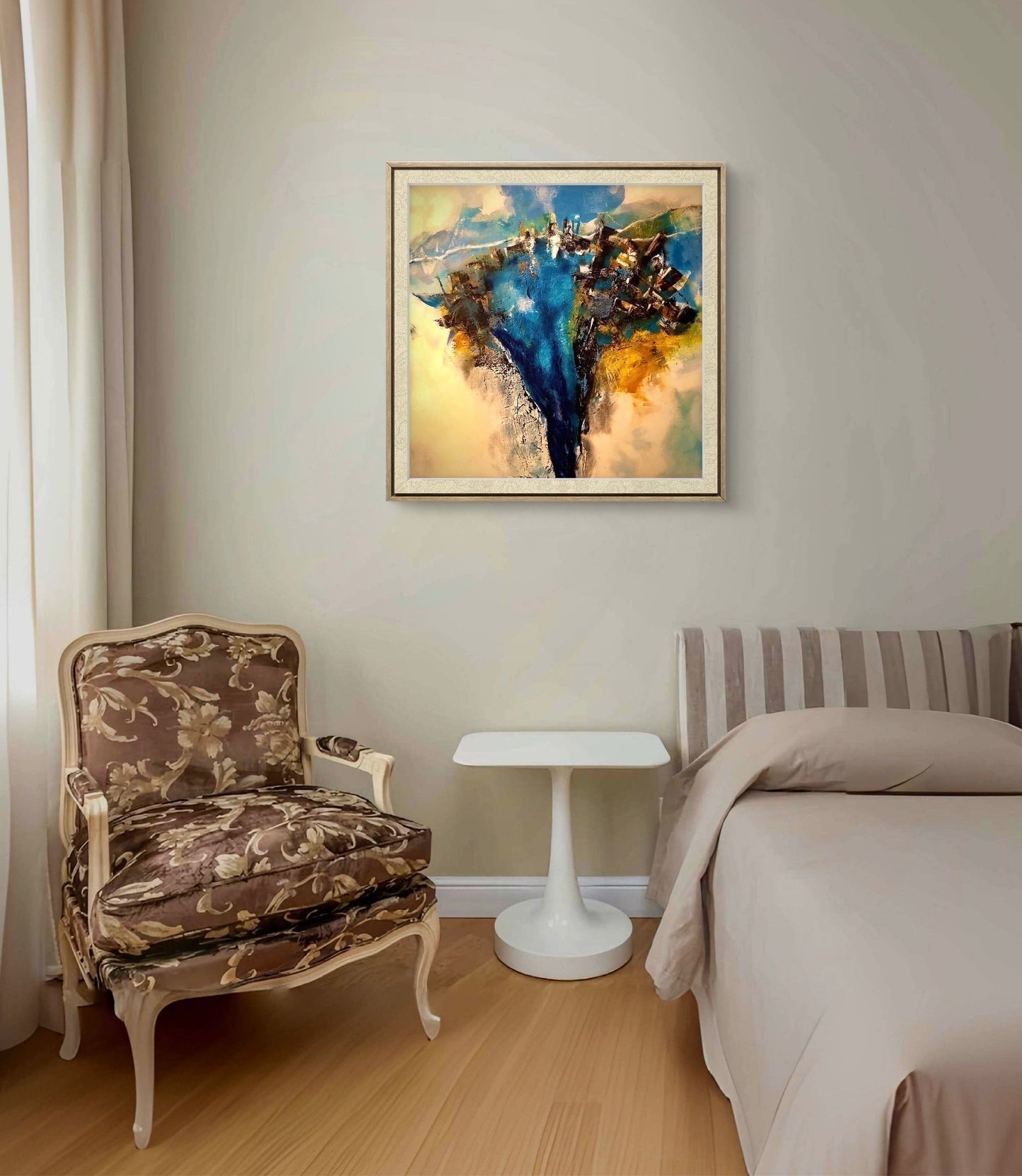 "Pescara del Tronto", acrylic on canvas, cm 50x50 - 2019