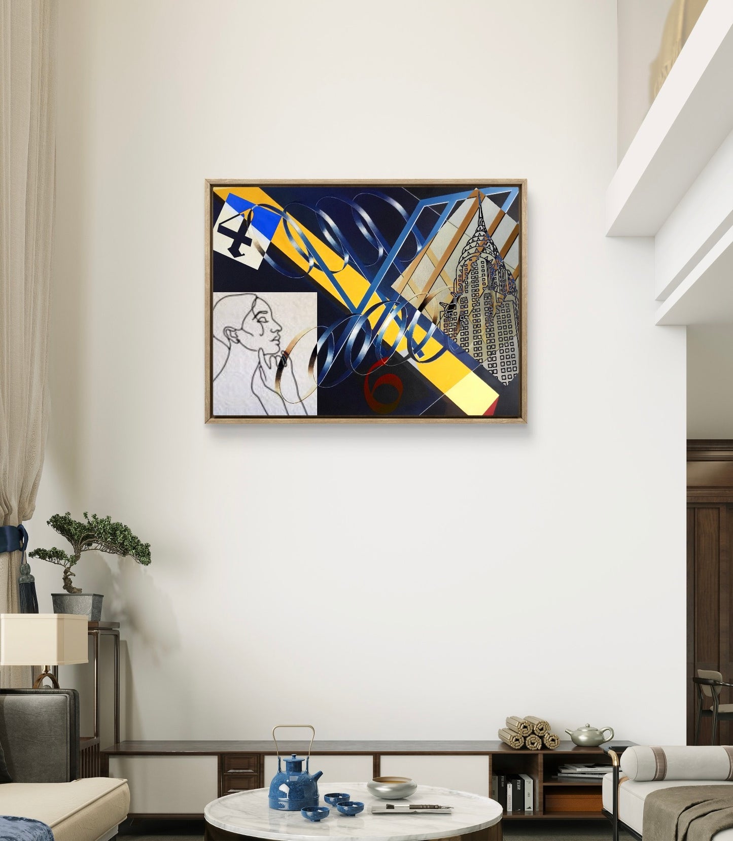 "Numerology" (2021), oil on canvas  - cm 100x70