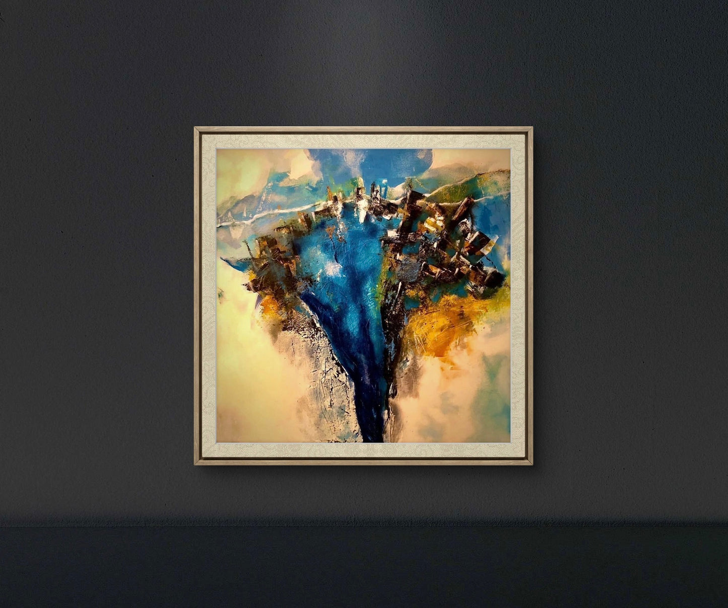 "Pescara del Tronto", acrylic on canvas, cm 50x50 - 2019