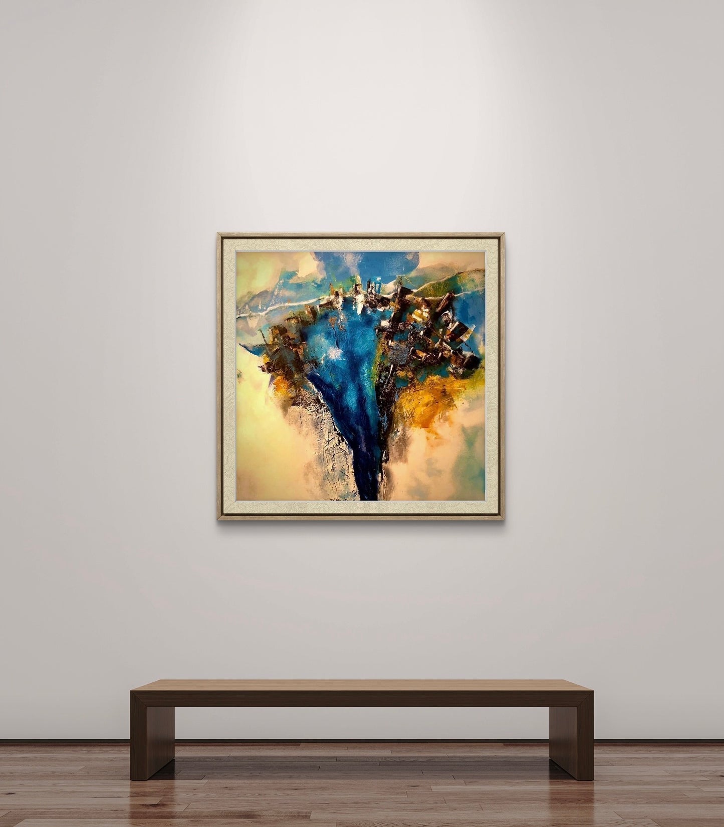 "Pescara del Tronto", acrylic on canvas, cm 50x50 - 2019