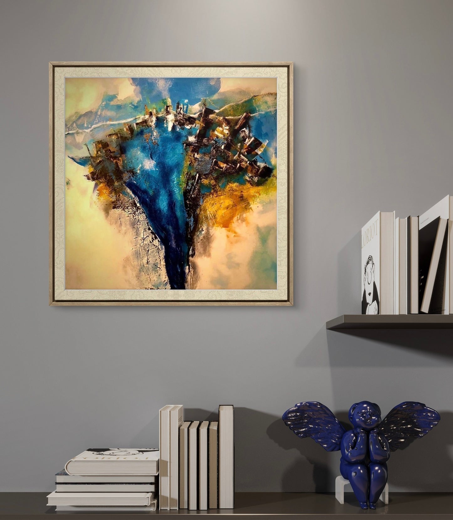 "Pescara del Tronto", acrylic on canvas, cm 50x50 - 2019