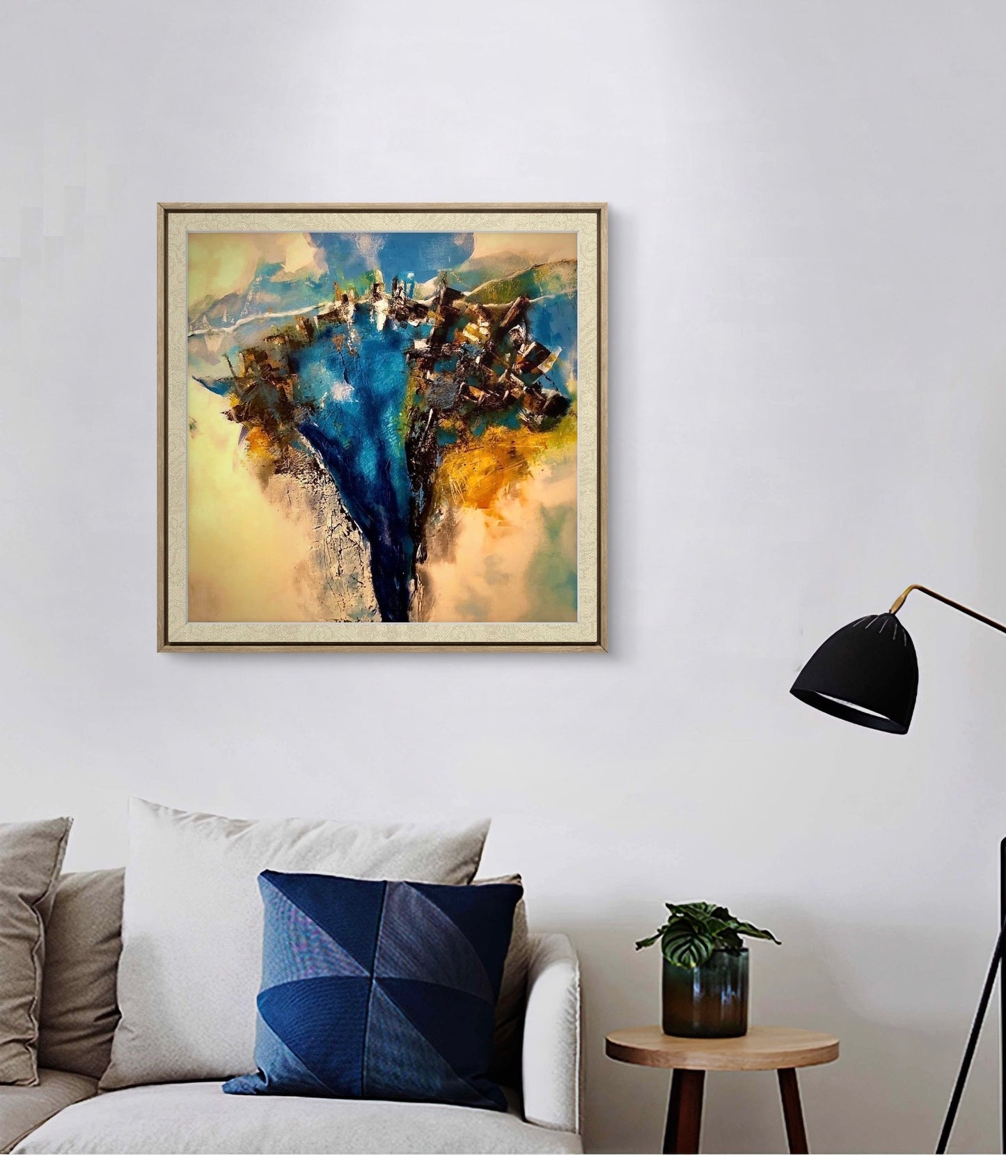 "Pescara del Tronto", acrylic on canvas, cm 50x50 - 2019